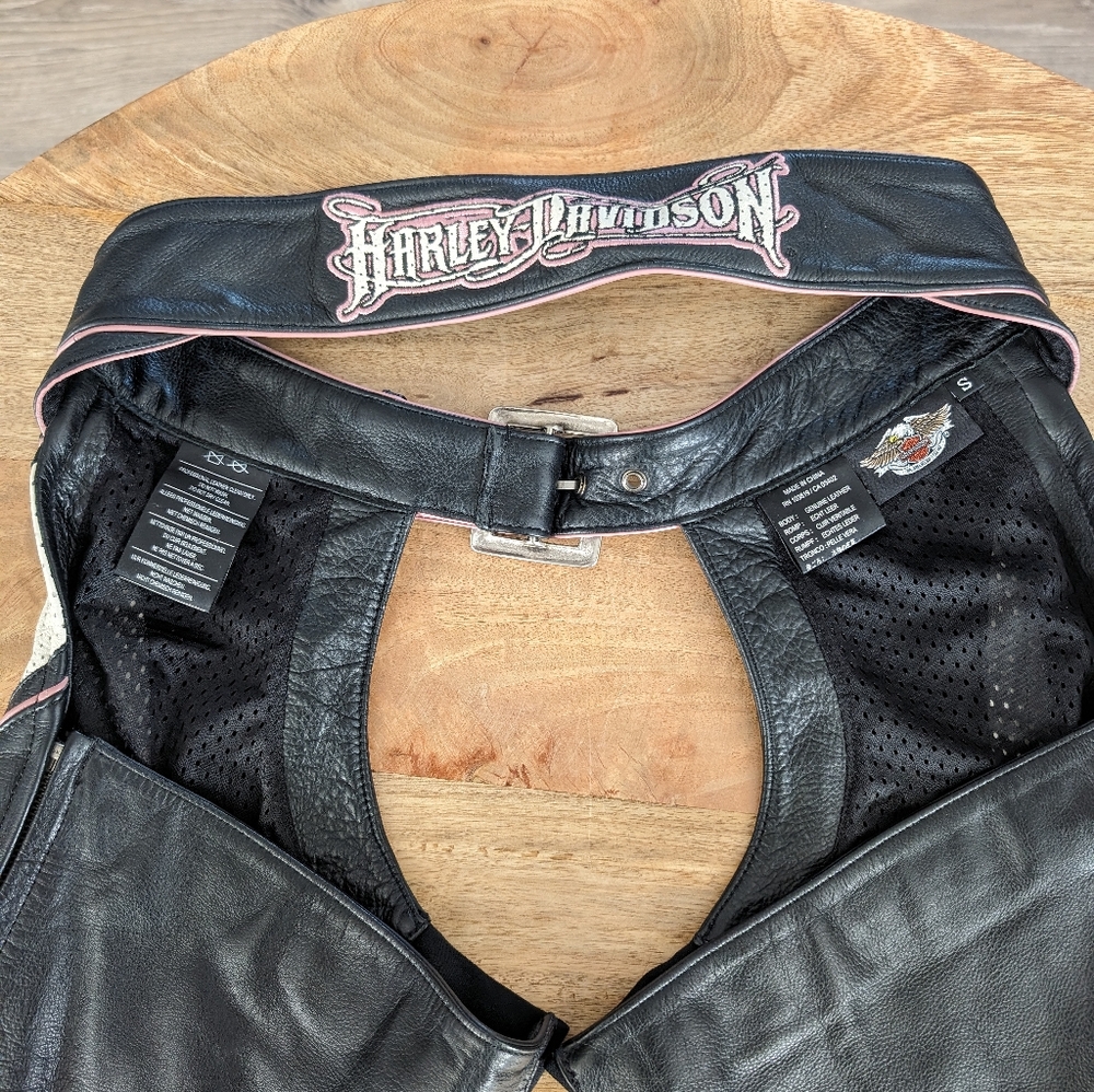 Harley-Davidson Leather Riding Chaps - Picture 2 of 3